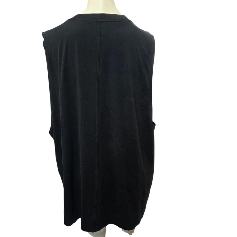 Lululemon Black Sleeveless Muscle Tank Top Womens Size 18 Relaxed Athleisure